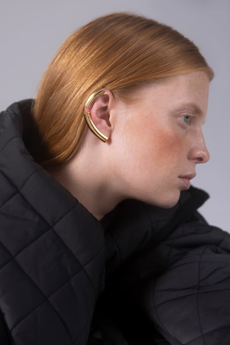 Goldener Full-Ear-Climber-Ohrring