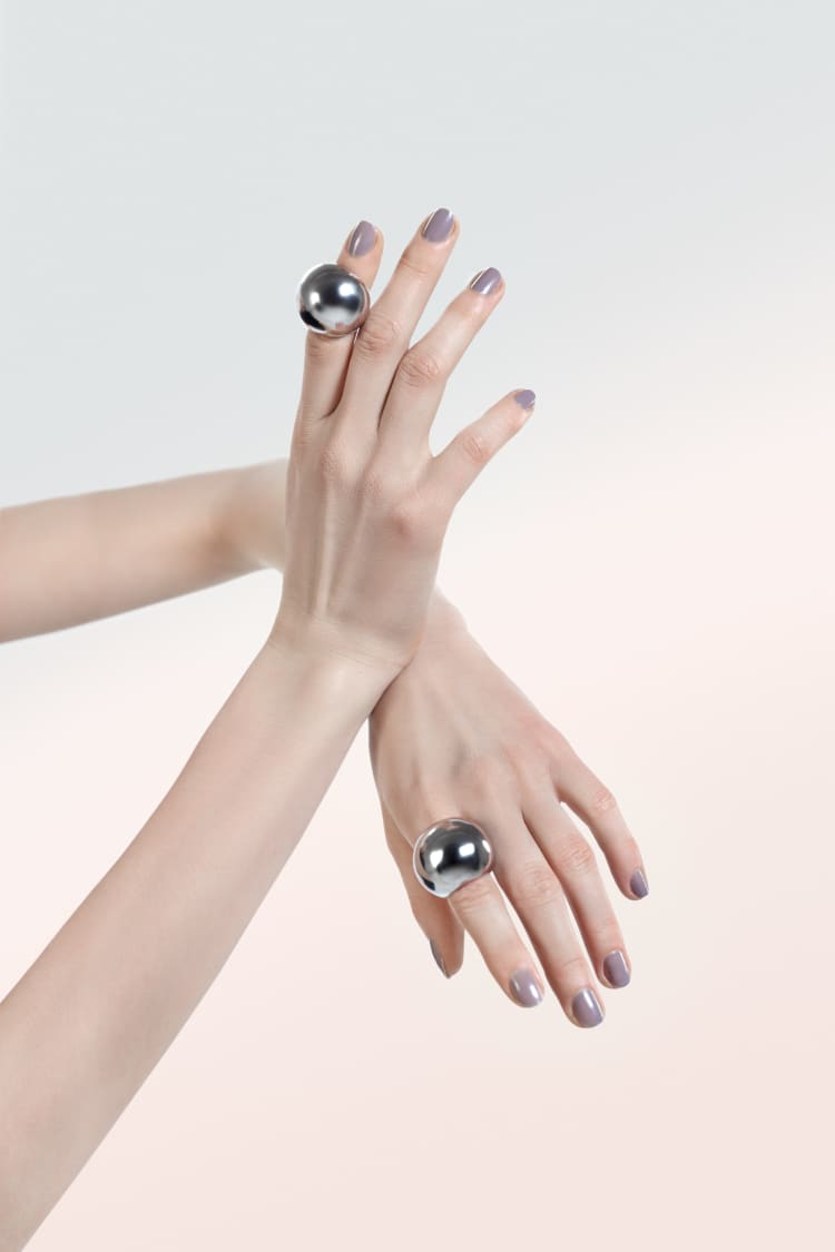Silberner Bombé-Ring