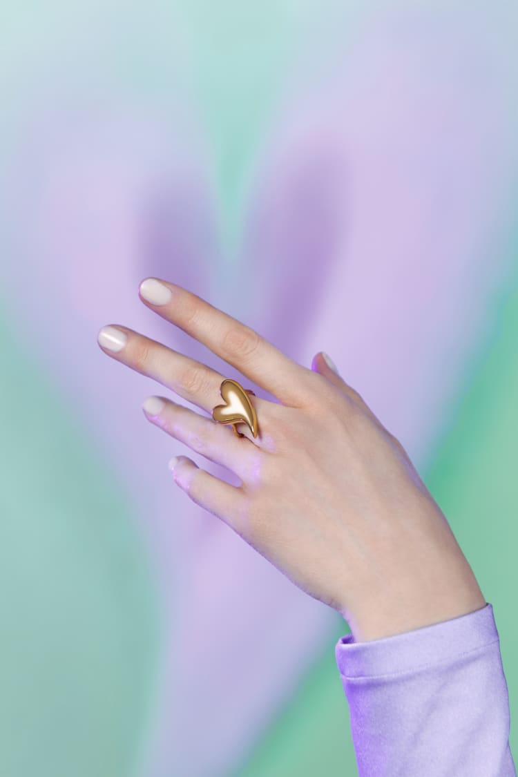 Herzförmiger Gold-Liebesring