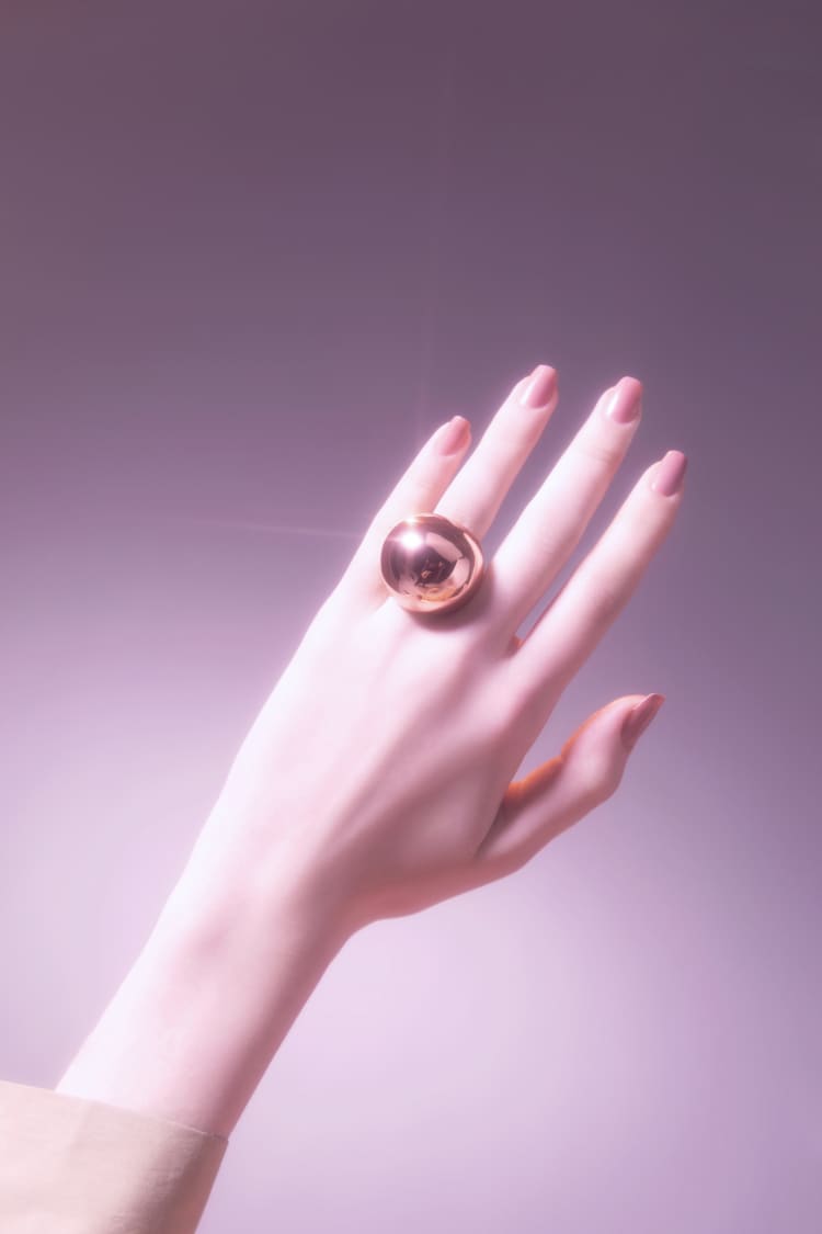 Roségoldener Kugelring