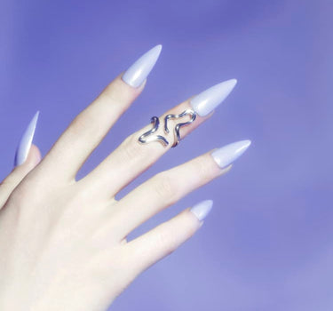 Flüssiger Midi-Ring in Silber