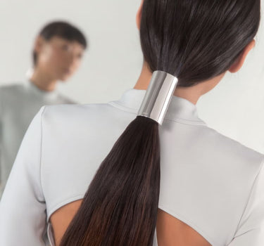 Mittelgroße Ponytail-Manschette aus Silber