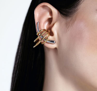 Silberset aus Ear Climber und Ear Cuffs