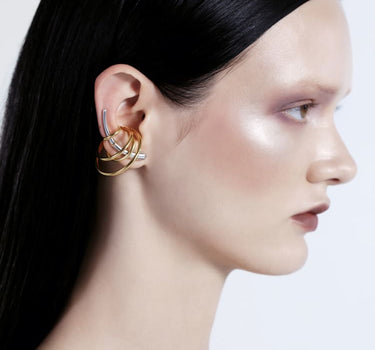 Silberset aus Ear Climber und Ear Cuffs