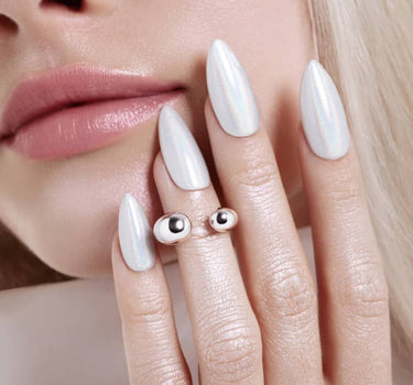 Asymmetrischer Torque-Ring - Silber