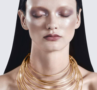 Goldener Spiral-Choker, extra breit