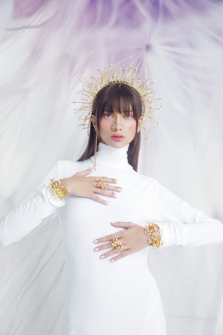 Haarreif mit Mini-Perlen