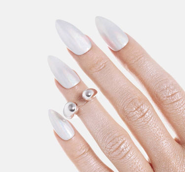 Asymmetrischer Torque-Ring - Silber