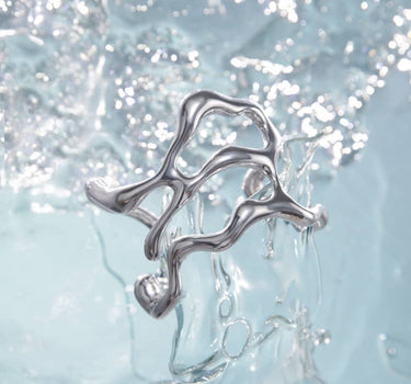 kräftiger asymmetrischer silberarmreif