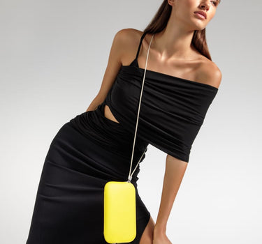 Vielseitige Crossbody Handtasche in Gelb