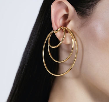 Ohrklemme aus Gold mit Spiralreifen