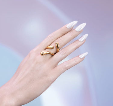 Drei-Tropfen-Ring - Gold