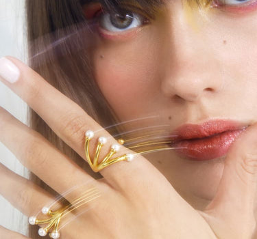 Mini-Perlen-Ring-Set