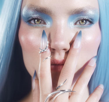 Silberner Midi-Ring mit Spikes