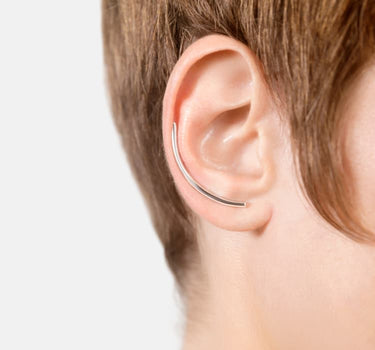 Einfacher Ear Climber Silber