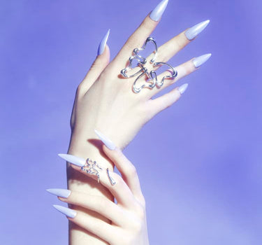Silberner Schmetterlings-Midi-Nagelring