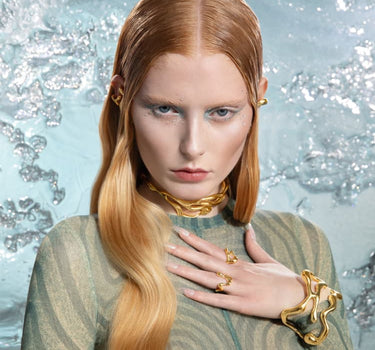 asymmetrischer goldring