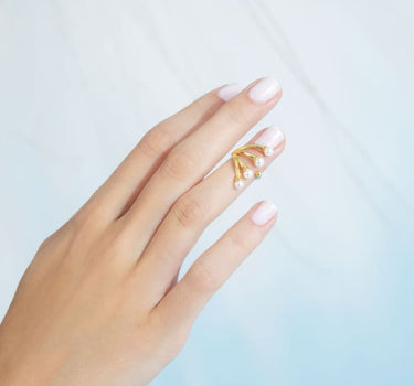 Perlen-Tiara-Nagelring