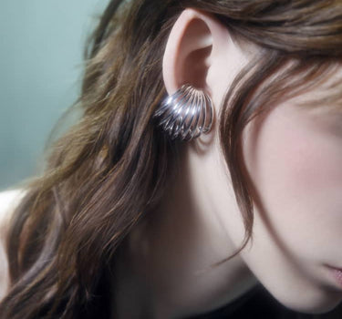 Silberner Spiralring