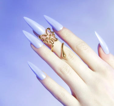 Goldener Schmetterlings-Nagel-Midi-Ring