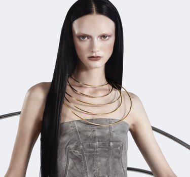 Goldener Spiral-Choker, extra breit