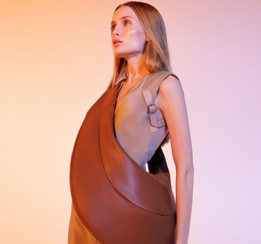Crossbody Braun aus recyceltem Leder
