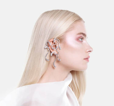 Full-Ear-Multi-Tropfen-Earcuff - Silber