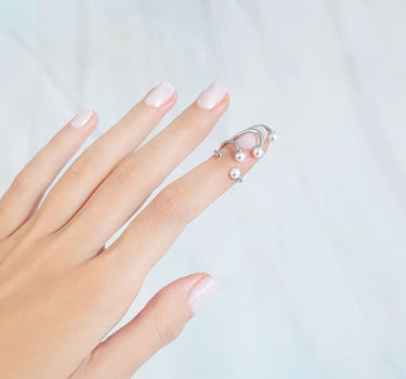 Silberner Mini-Perlen-Nagelring