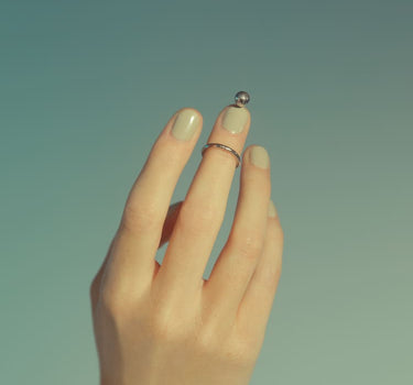 Silberner Nagelring