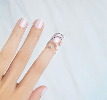 Silberner Mini-Perlen-Nagelring
