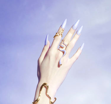 Midi-Ring aus fließendem Gold