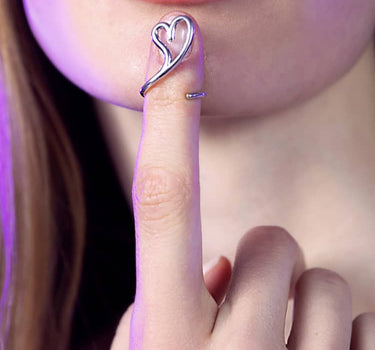 Silberner Midi-Ring „Love Open Heart“