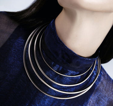 Silberner Spiral-Choker