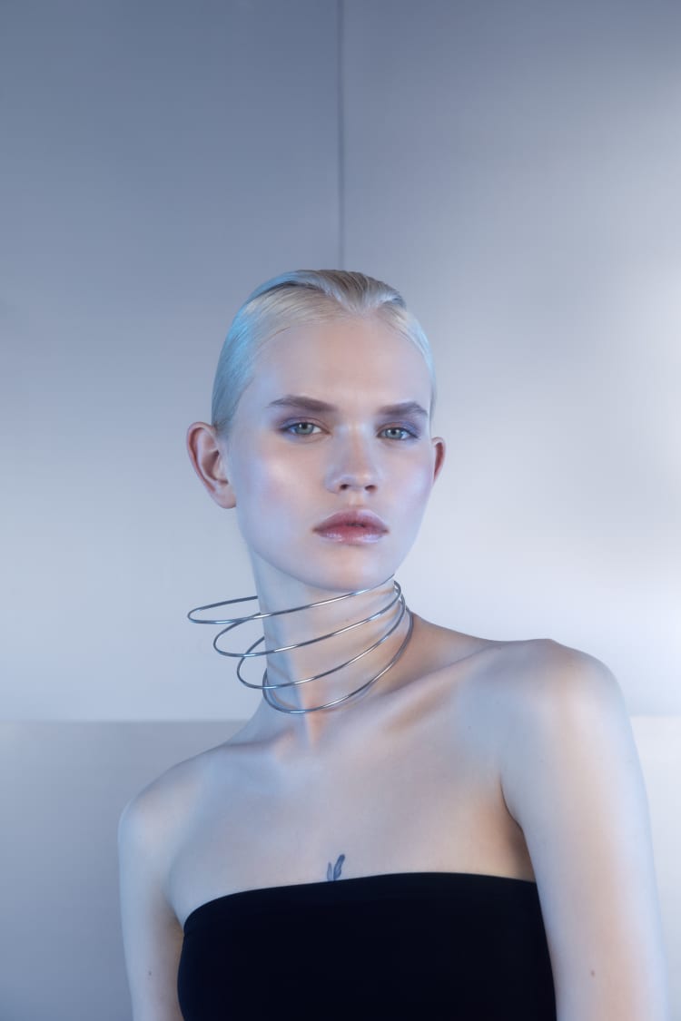 Silberner Choker-Halsreif