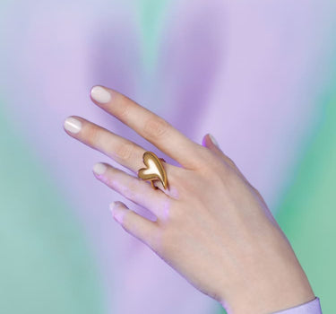 Herzförmiger Gold-Liebesring