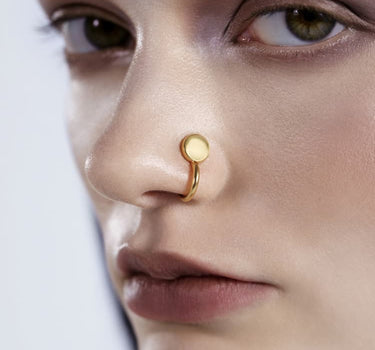 Goldener Lippen-Cuff-Schmuck