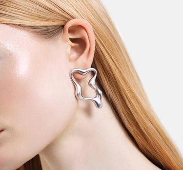 organische silberne creolen