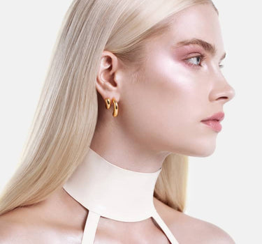 Tropfen-Ohrringe Fluid - Gold