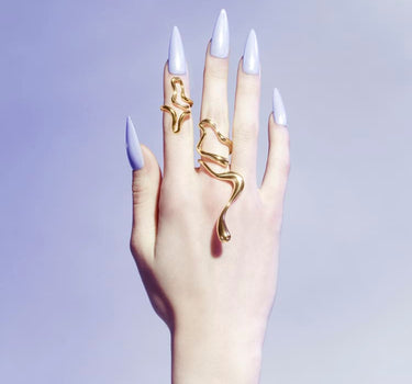 Goldenes Liquid-Ring-Set