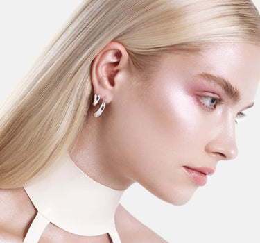 Tropfen-Ohrringe Fluid - Silber