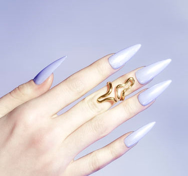 Flüssiger Midi-Ring in Gold