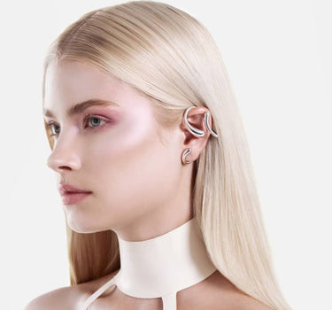 Full-Ear-Tropfen-Earcuff - Silber