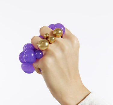 Goldring mit drei Kugeln