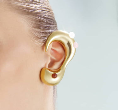 Goldener Full-Ear-Ohrschmuck mit Steinen