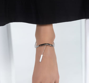 Silbernes Fußkettchen mit feiner Kette