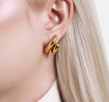 Tropfen-Ohrringe Wrap - Gold