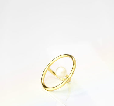 Runder Gold-Perlenring