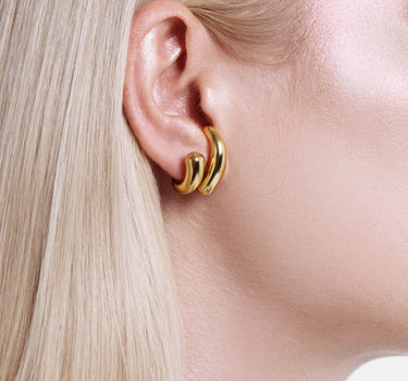 Tropfen-Ohrringe Wrap - Gold