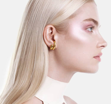 Tropfen-Ohrringe Wrap - Gold