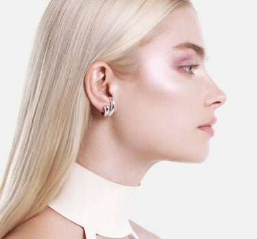 Tropfen-Ohrringe Wrap - Silber